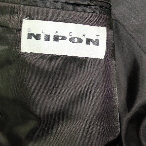 ALBERT NIPON Mens Black Brown Houndstooth WOOL Blazer Sport Coat Jacket SIZE 40R - Picture 3 of 9